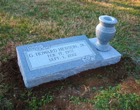 Flat Headstone With Flower Vase Best Flower Site