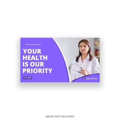 Premium PSD | Medical healthcare youtube thumbnail and web banner design