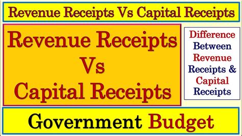 Difference Between Revenue Receipt And Capital Receipt Revenue