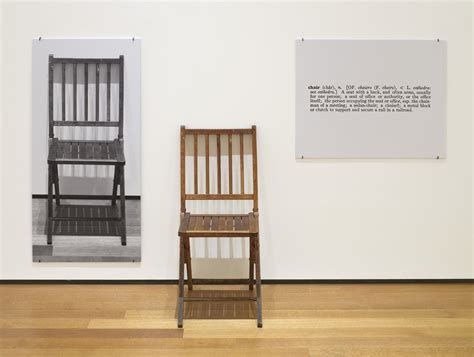 Joseph Kosuth. One and Three Chairs. 1965 | Joseph kosuth, Conceptual art, Chair