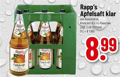 Rapp S Apfelsaft Klar Angebot Bei Trinkgut 1Prospekte De