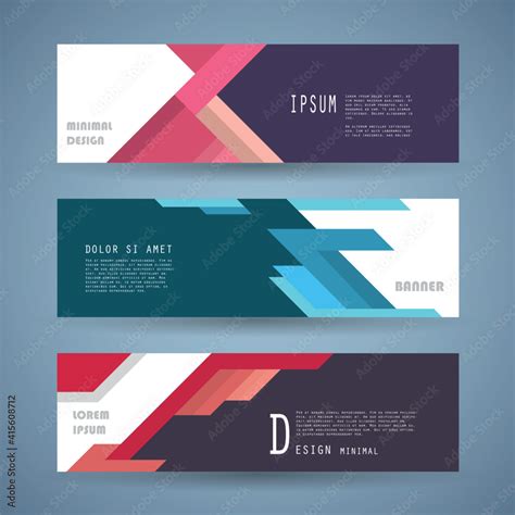 Vector horizontal banner template, abstract design Stock Vector | Adobe Stock