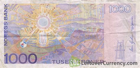 1000 Norwegian Kroner Edvard Munch Exchange Yours For Cash