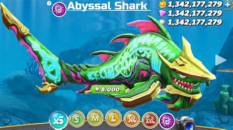 Hungry Shark World Abyssal Shark Unlocked Update All 40 Sharks Unlocked Hack Gems And Coins