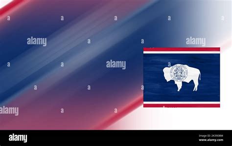 Map of Wyoming, flag map, National colors background Stock Photo - Alamy