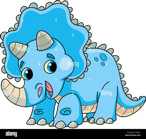 Blue Triceratops Baby Stock Photo Alamy