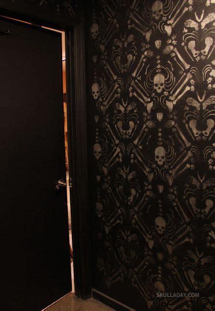 How To Stencil A Spooky Skull Damask Wall Artofit