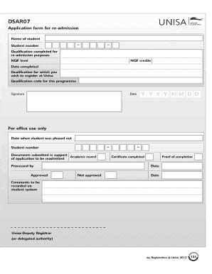 Dsar Unisa Complete With Ease Airslate Signnow