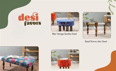 Amazon Desi Favors Hand Woven Jute Stool Vintage Woven Jute Rope