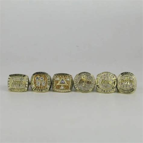 6 Pcs Los Angeles Lakers Rings Set NBA Championship Rings ...