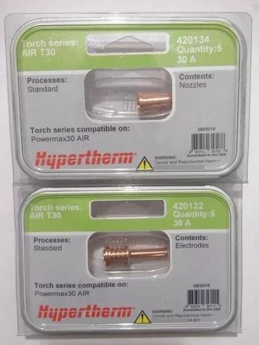 5pz Electrodo 420132 Y 5pz Nozzle 420134 Hypertherm Air Envío gratis