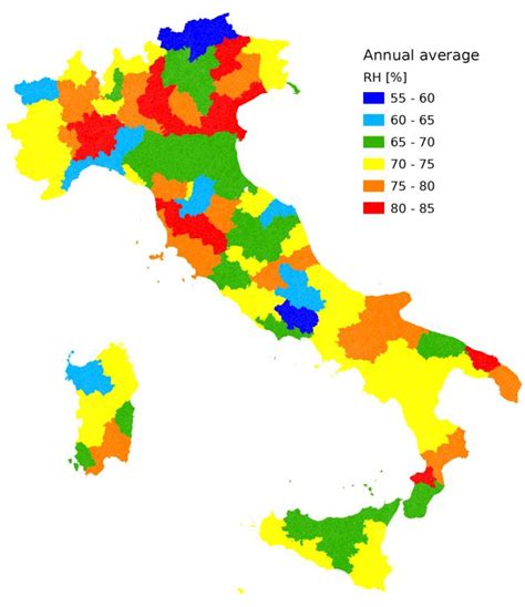 Map of the annual average relative humidity | Download Scientific Diagram