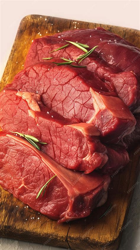 Premium Photo Succulent Cow Fillet On Cutting Board Showcasing Fresh