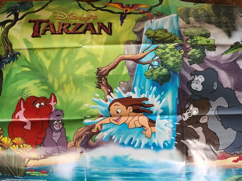 Disney Animated Tarzan Movie Poster 90s 30x22 Full Color Baby Tarzan - Etsy