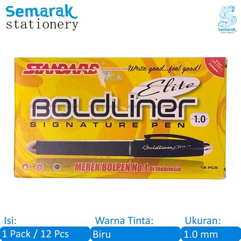 Jual Standard Boldliner Elite Signature Pen Pulpen Gel Tanda Tangan