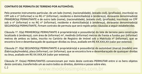 Modelo De Contrato De Venda De Posse Vários Modelos