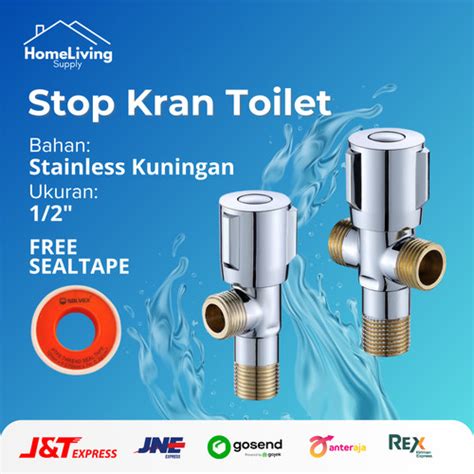 Jual Stop Keran Shower Kran Toilet Closet Duduk Stop Kran Bahan