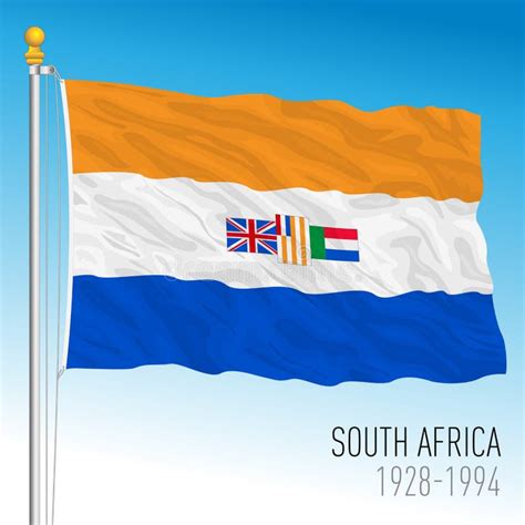 South Africa Historical Flag 1928 1994 Stock Vector Illustration