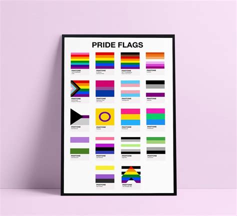 Lgbt Flag Pride Flag Guide To Lgbt Flags Lgbt Prints Etsy