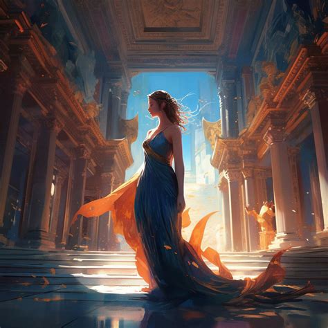 ArtStation Divine Beauty A Goddess In Ancient Architecture 8