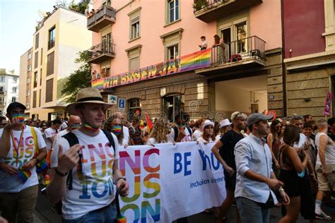 Zurich Switzerland September People At The Gay Pride