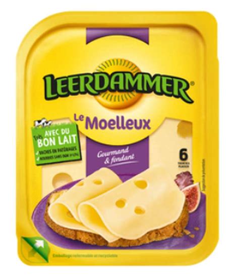 Fromages Au Lait Pasteurise Le Moelleux Mg Leerdammer Tranches