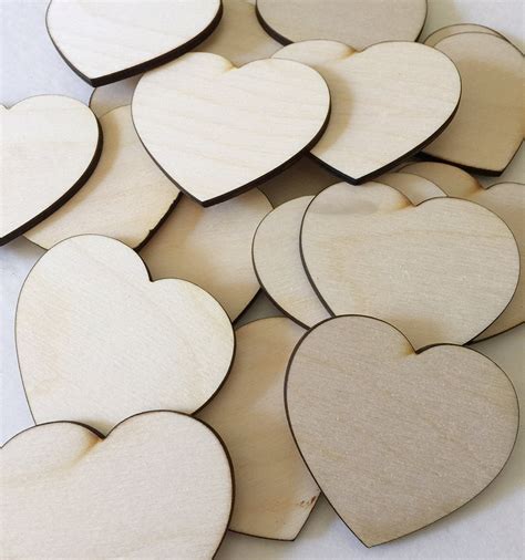 Inch Wood Hearts Unfinished Wooden Hearts For