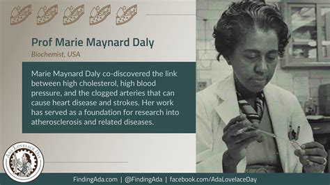 Prof Marie Maynard Daly, Biochemist