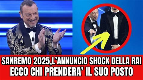 Sanremo Ecco Chi Condurra Al Posto Di Amadeus Youtube