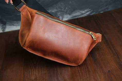 Leather Fanny Pack Brown Leather Fanny Packs For Men Waist Etsy