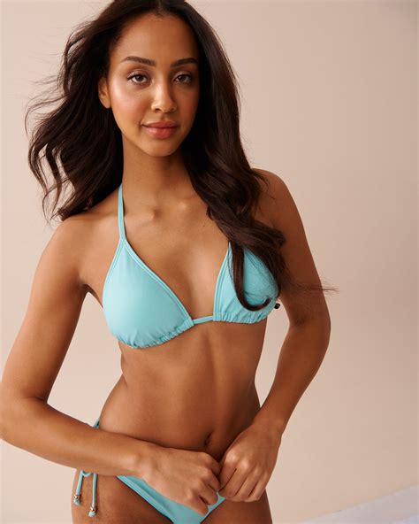 SKY BLUE Recycled Fibers Triangle Bikini Top Sky Blue La Vie En Rose