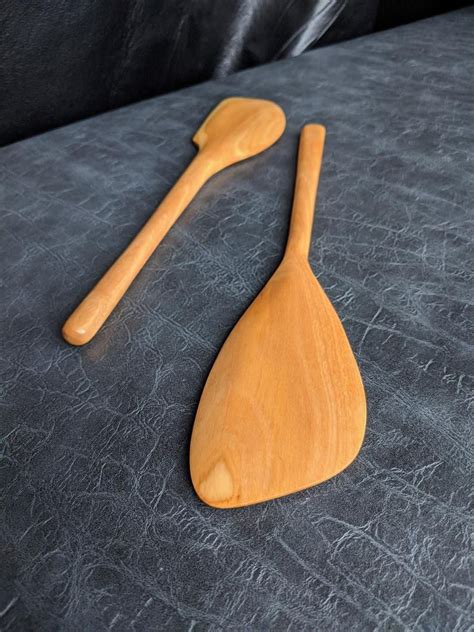 Olive Wood Spatula Set T Set Saute Cooking Stirring Etsy Spatula