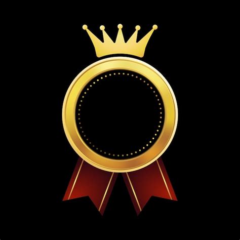 Premium Vector Premium Award Gold Label With Ribbon And Crown Vector