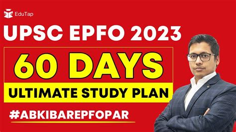 UPSC EPFO 2023 Study Plan APFC EO AO 2023 Syllabus Preparation