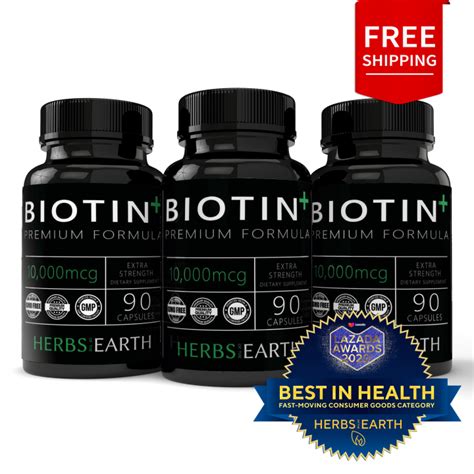 Biotin 10 000mcg Extra Strength For Healthy Hair Skin And Nails Cells