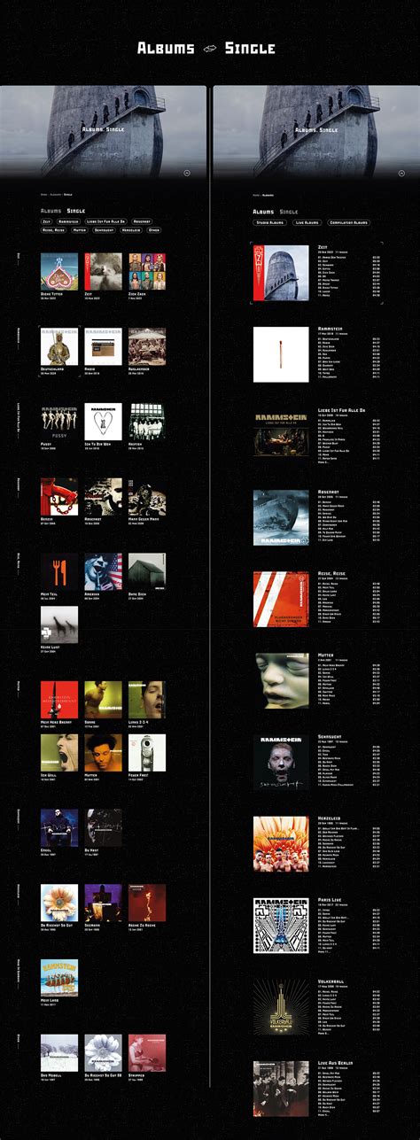 Rammstein Albums&Single on Behance