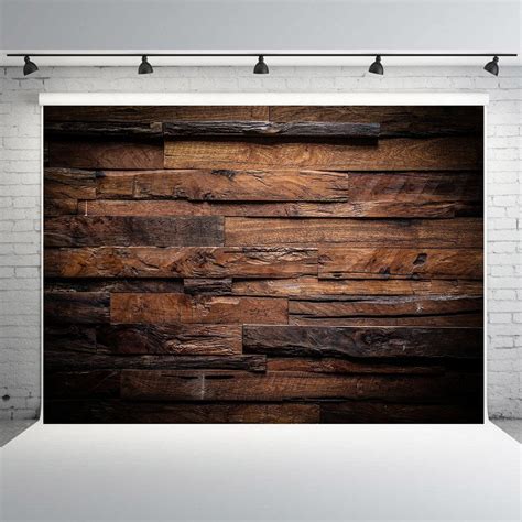 Hellodecor X Ft Wood Wall Photography Backdrops Brown Vintage Photo