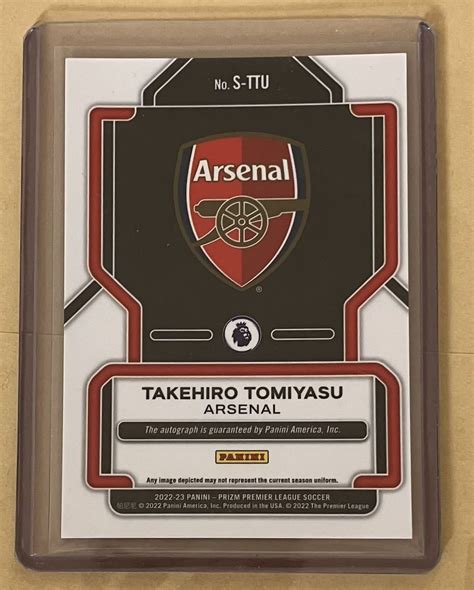 冨安健洋 2022 23 Panini Prizm Takehiro Tomiyasu Autograph Arsenal 直筆サインカード