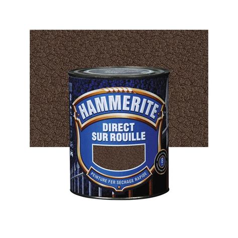 Peinture Fer Extérieur Direct Sur Rouille Hammerite Châtaigne Martelé 2 5 L