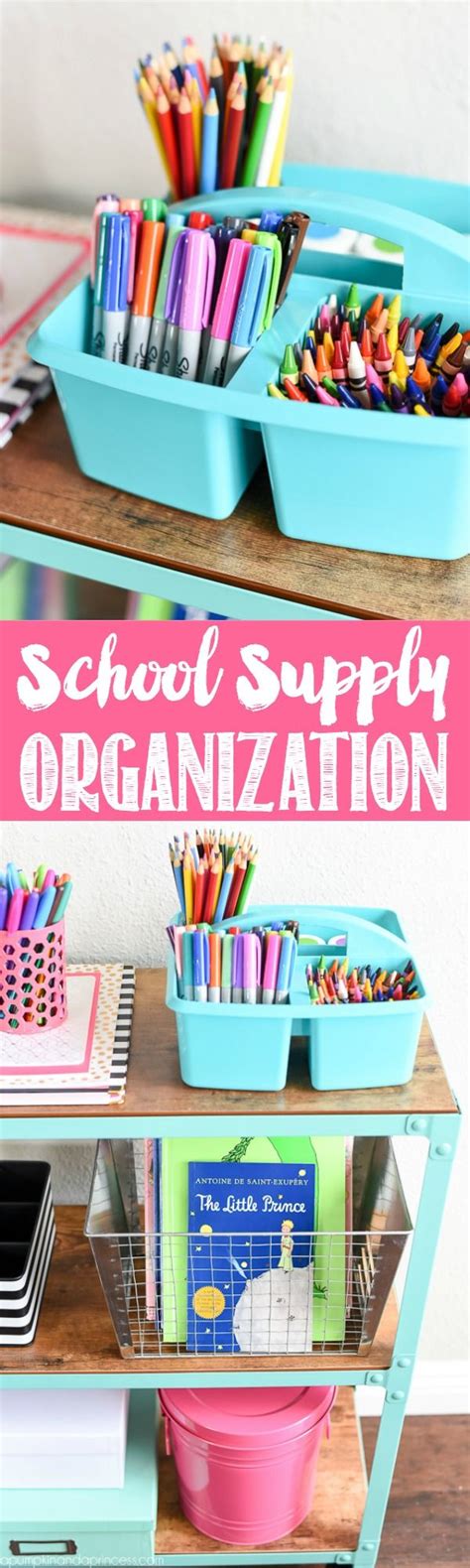 School Supply Organization Cart from MichaelsMakers A Pumpkin And A Princess - easy organization ...