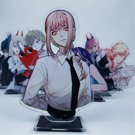 Chainsaw Man Double Sided Acrylic Figure Stand Model Anime Cartoon