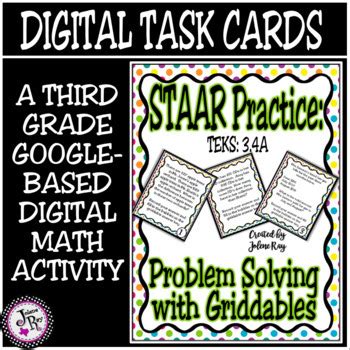 Teks A Distance Learning Digital Task Cards Staar Prep Problem