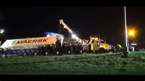 Tractor Trailer Driver Cited After Rig Overturns On Rte 141 Nb Ramp Friday Afternoon Youtube