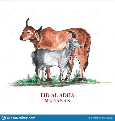 Fondo De La Tarjeta De Saludo Eid Al Adha Mubarak Stock De Ilustraci N