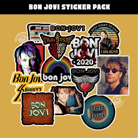 Jual Bon Jovi Sticker Pack A6 13pcs Shopee Indonesia