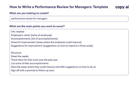 Performance Review For Managers Templates How To Write And Examples