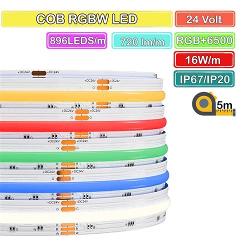 Tira De Led Cob Rgbcw Iluminaci N Continua Para Dise O De Interiores