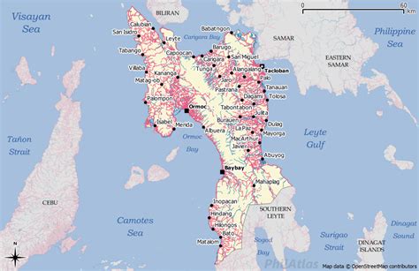 Leyte Map Map Of Leyte Province Philippines Leyte Off