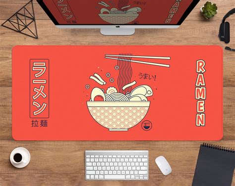 Ramen Desk Mat Japanese Mousepad Xl Extra Large Gaming Mouse Pad