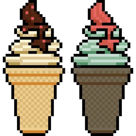 Pixel Art Icon Ice Cream Stock Illustrations Pixel Art Icon Ice